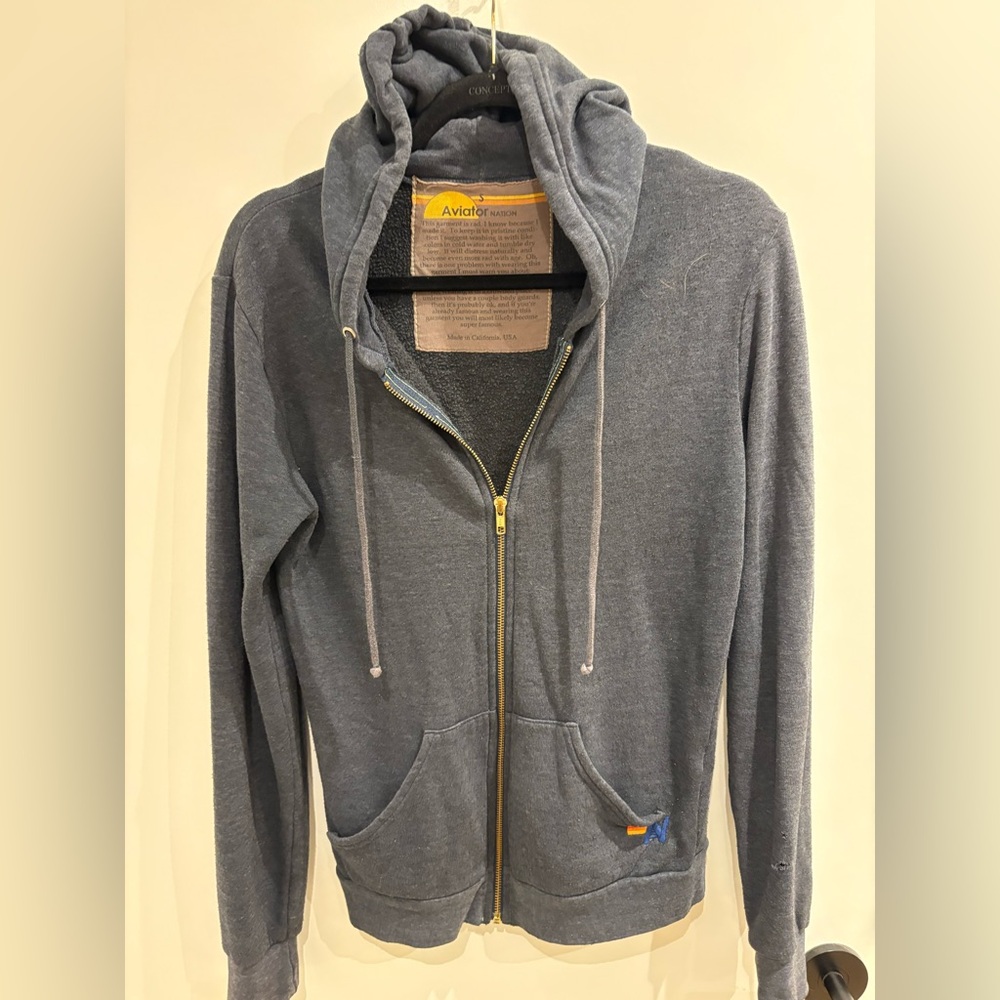 Aviator Nation Charcoal Hoodie - size small